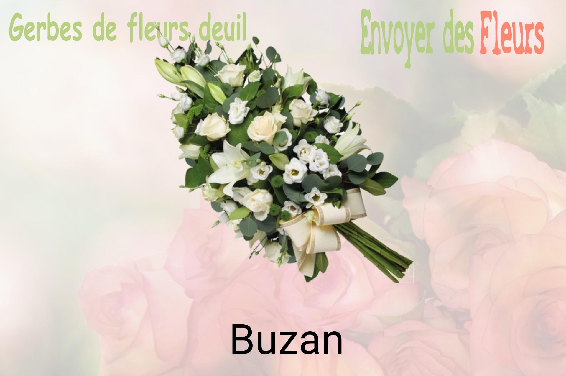 Gerbe de fleurs de deuil livrée à Buzan
